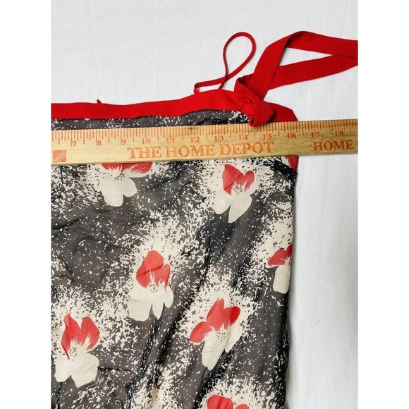 Vtg Laundry Silk Dress 8 Floral Chiffon Bow Whimsigoth Boho 90s Style Deadstock - Picture 10 of 14